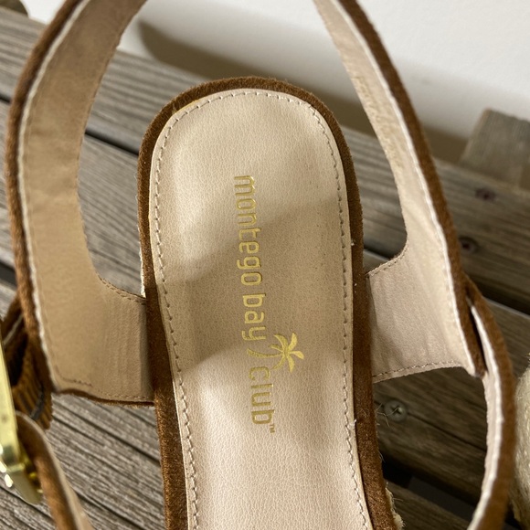 #22 Montego Bay Club Womens Wedge Heel Sandals - Picture 4 of 4